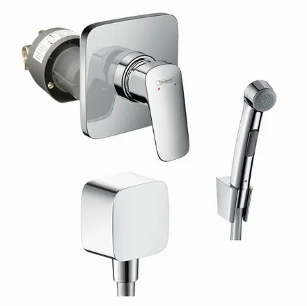 Комплект гігієнічного душа Hansgrohe Logis E (71604000, 13620180, 32129000, 26457000), хром (20200010)